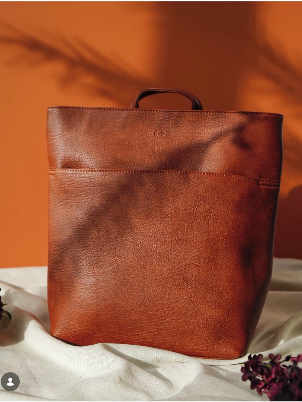 Leather Tote Bag in Brown - Unbranded